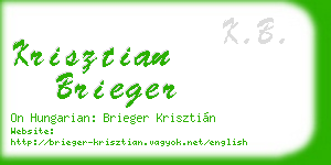 krisztian brieger business card